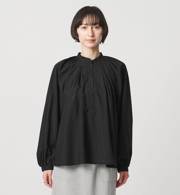 UNITED ARROWS「プリーツ ボリュームスリーブ ブラウス ‐ウォッシャブル‐」|シャツ・ブラウス|