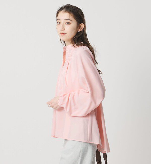 UNITED ARROWS「プリーツ ボリュームスリーブ ブラウス ‐ウォッシャブル‐」|シャツ・ブラウス|