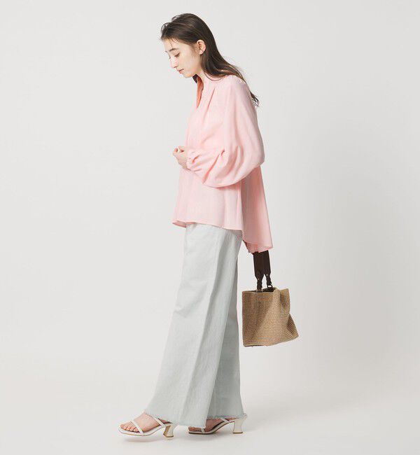 UNITED ARROWS「プリーツ ボリュームスリーブ ブラウス ‐ウォッシャブル‐」|シャツ・ブラウス|