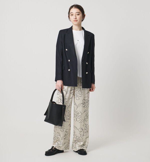 UNITED ARROWS「アブストラクトフラワー パンツ ‐ウォッシャブル‐」|チノ|