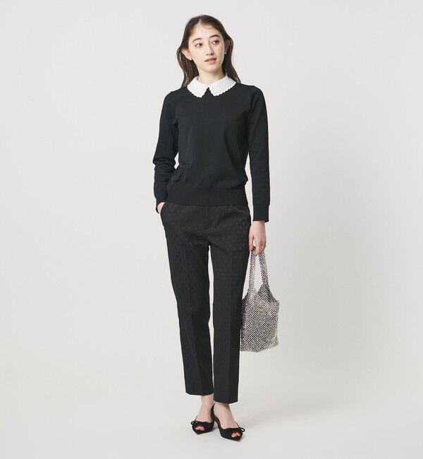 UNITED ARROWS「フクレドットジャガード スリムパンツ ‐ウォッシャブル‐」|チノ|