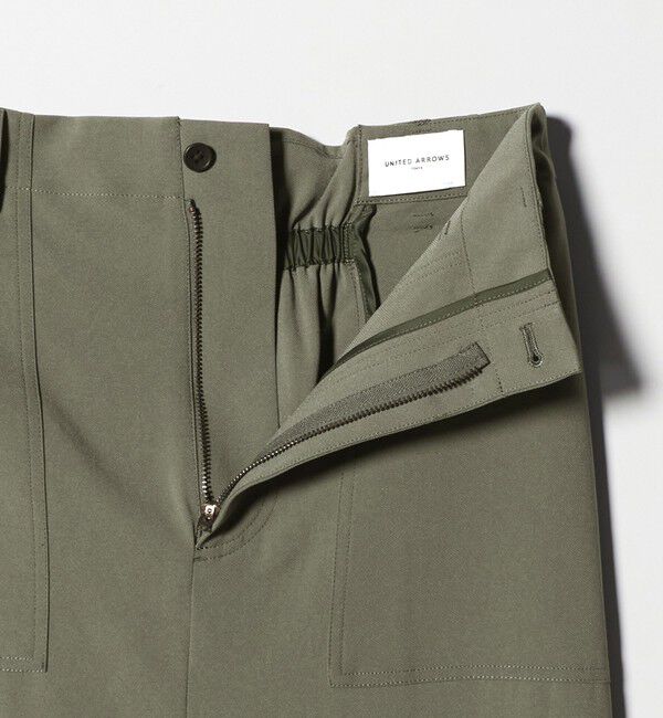 UNITED ARROWS「アセテートポリエステル ベイカースカート」|タイト|