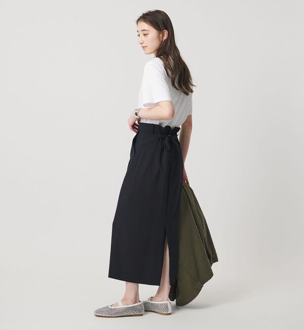 UNITED ARROWS「アセテートポリエステル ベイカースカート」|タイト|