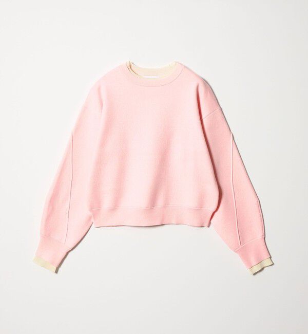 EMMEL REFINES「＜EMMEL REFINES＞EM HW スウェットライク ニット プルオーバー」|ニット・セーター|LT.PINK