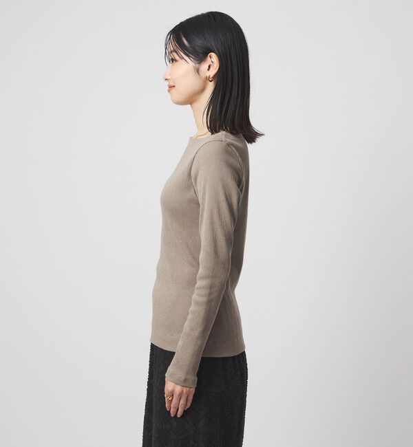 UNITED ARROWS green label relaxing「ラメ リブ ボートネック カットソー」|Tシャツ・カットソー|