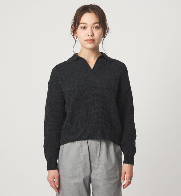 UNITED ARROWS green label relaxing「テープヤーン スキッパー プルオーバー ニット ウォッシャブル」|ニット・セーター|