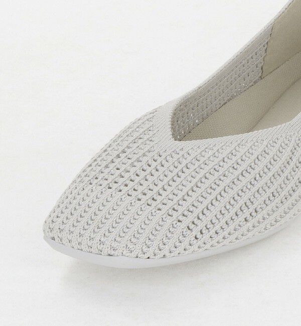 UNITED ARROWS green label relaxing「ウェルネスシアー スクエア V フラットシューズ / ニットシューズ」|ローファー|