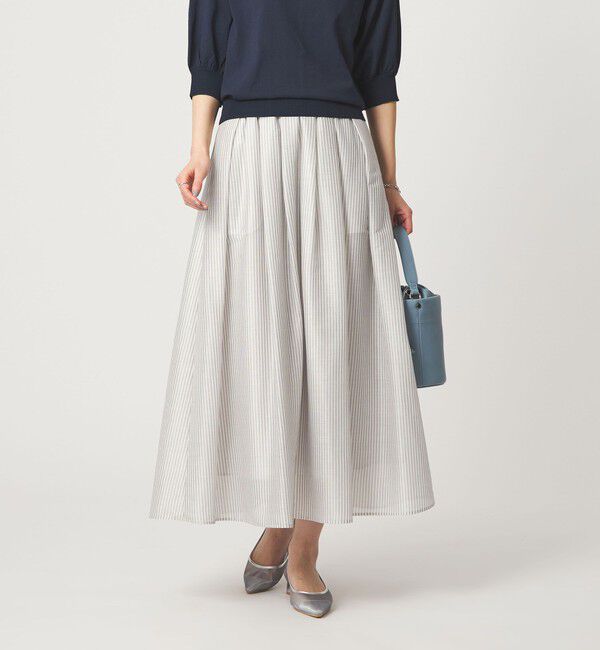 UNITED ARROWS green label relaxing「カールマイヤー タック ギャザー スカート」|フレア|その他1