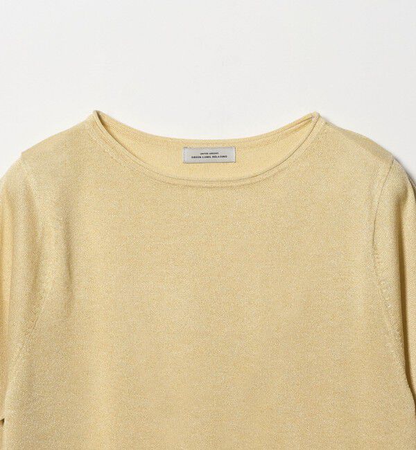 UNITED ARROWS green label relaxing「ラメ 6分袖 ニット プルオーバー」|ニット・セーター|