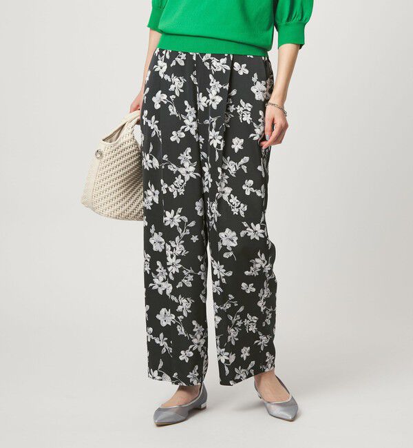 UNITED ARROWS green label relaxing「フラワー プリント パンツ」|その他|DK.GRAY