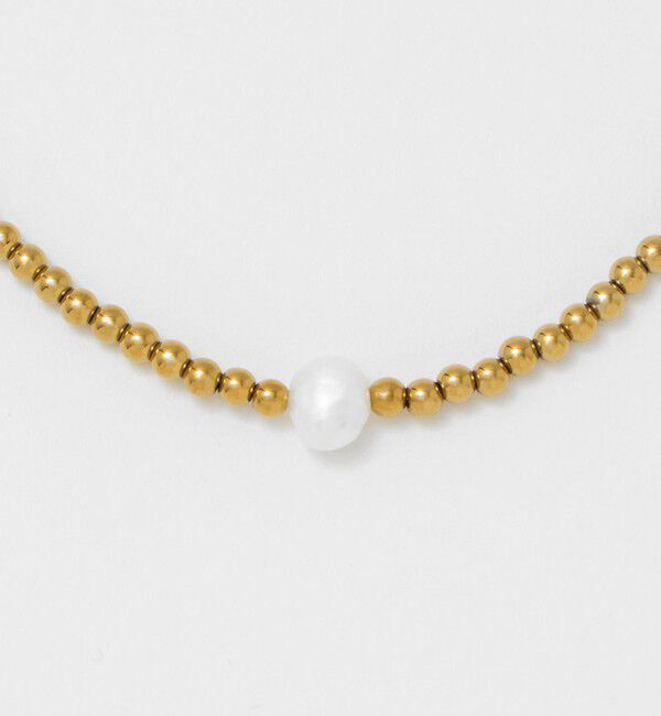 BEAUTY&YOUTH UNITED ARROWS「＜Causerie＞淡水パールトップ ストーン ネックレス」|ネックレス|