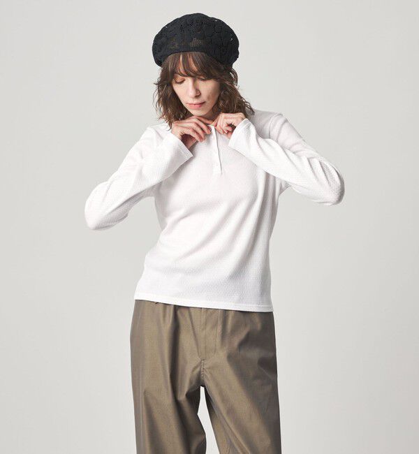 STEVEN ALAN「＜Steven Alan＞ドット リブ ヘンリーネック カットソー」|Tシャツ・カットソー|