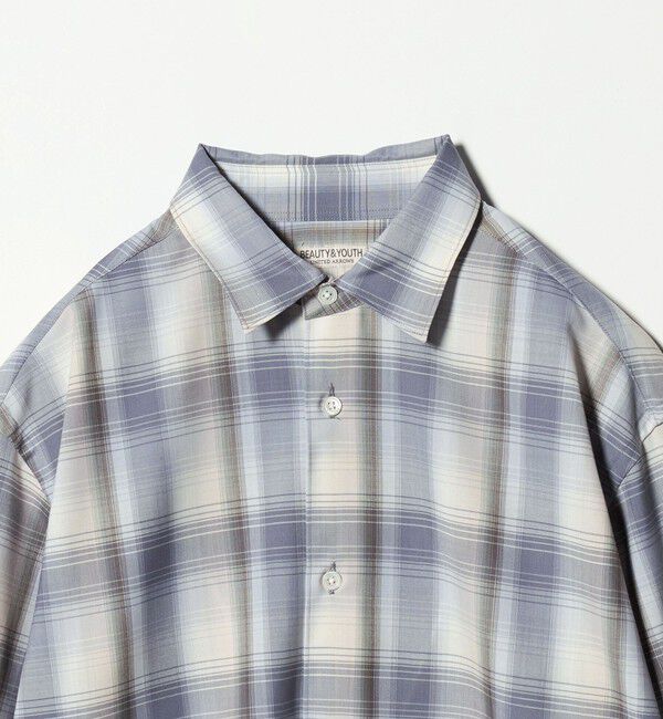 BEAUTY&YOUTH UNITED ARROWS「尾州 TW オンブレ チェック レギュラー シャツ GRANDE TAPERD型 ウォッシャブル MADE IN JAPAN」|シャツ・ブラウス|