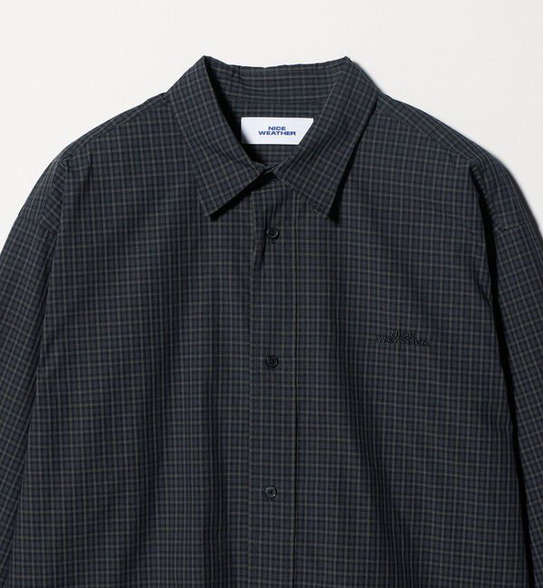 NICE WEATHER「＜NICE WEATHER＞ロゴ チェックシャツ」|シャツ・ブラウス|