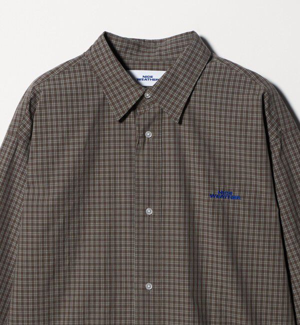 NICE WEATHER「＜NICE WEATHER＞ロゴ チェックシャツ」|シャツ・ブラウス|