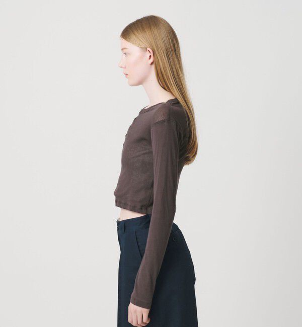 NICE WEATHER「＜NICE WEATHER＞トリム ヘンリーネックカットソー」|Tシャツ・カットソー|