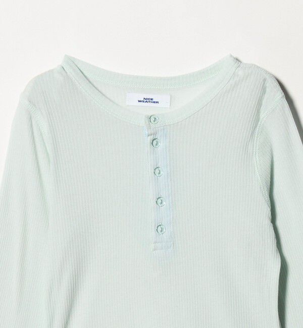 NICE WEATHER「＜NICE WEATHER＞トリム ヘンリーネックカットソー」|Tシャツ・カットソー|