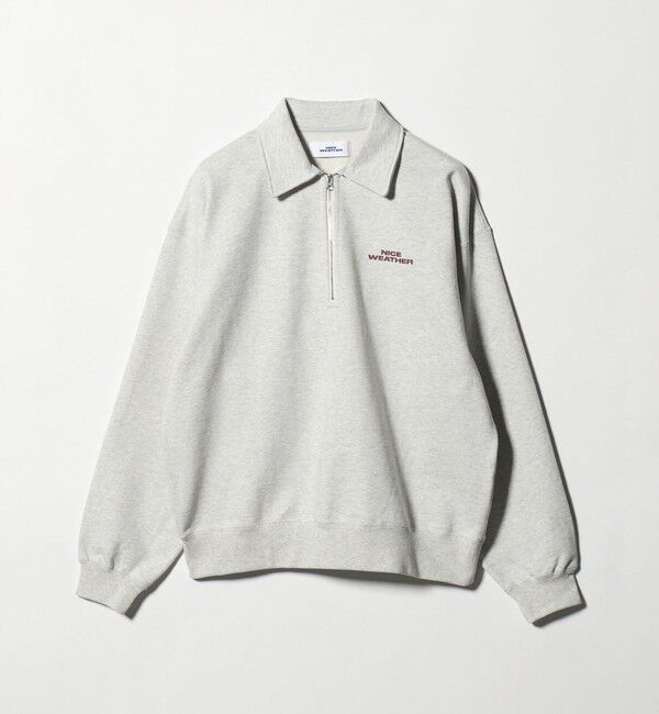 NICE WEATHER「＜NICE WEATHER＞ロゴ スウェットハーフジップ」|スウェット・ジャージ|