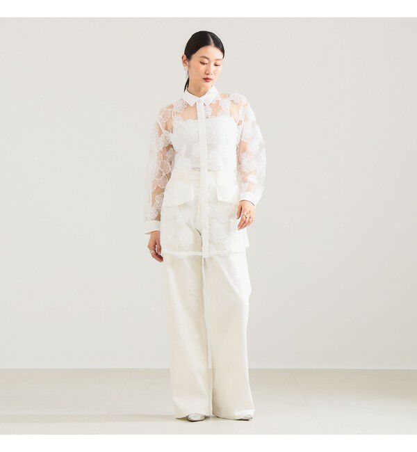 Demi-Luxe BEAMS 「BAUM UND PFERDGARTEN / フラワーレース シャツ」|シャツ・ブラウス|