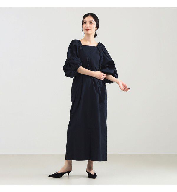 Demi-Luxe BEAMS 「ne Quittez pas / ポプリン タック ロングスリーブ ワンピース」|ワンピース|