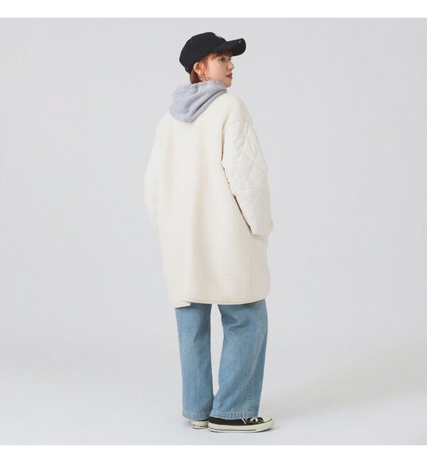 Ray BEAMS 「ボア キルト リバーシブル コート」|ダッフルコート|