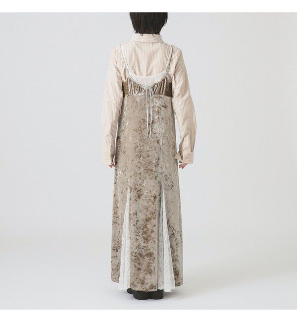 Ray BEAMS 「ベロア レース レイヤー ワンピース」|ワンピース|