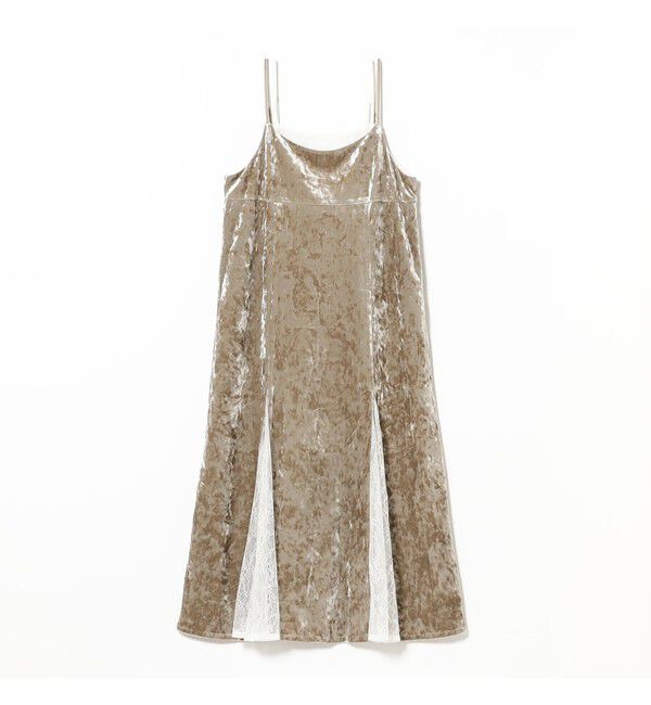 Ray BEAMS 「ベロア レース レイヤー ワンピース」|ワンピース|