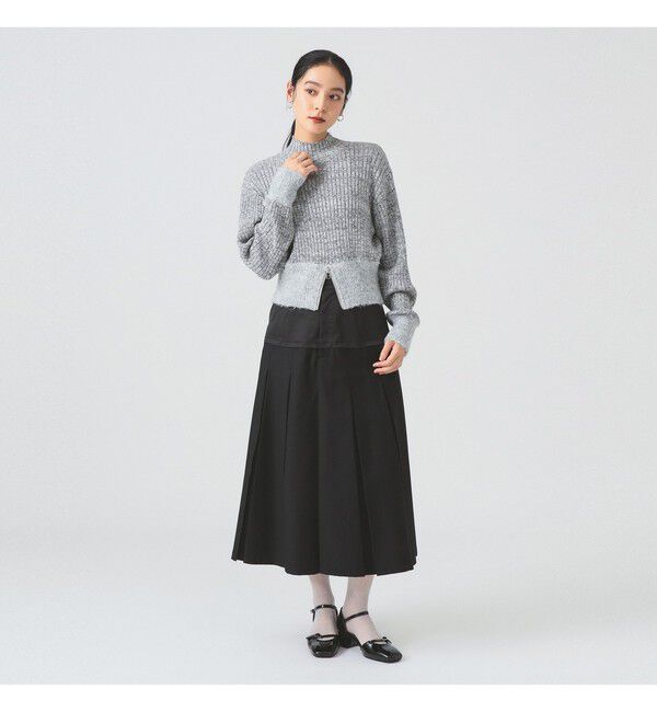 Ray BEAMS 「メランジ リブ ハイネック ニット」|ニット・セーター|