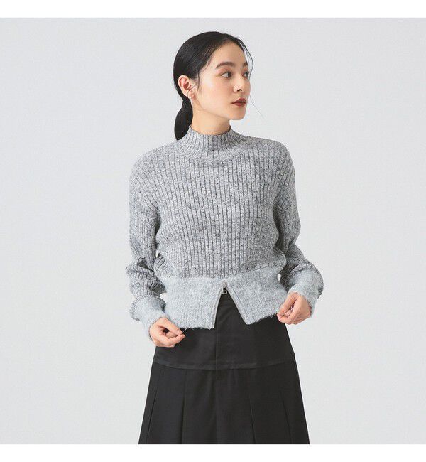 Ray BEAMS 「メランジ リブ ハイネック ニット」|ニット・セーター|