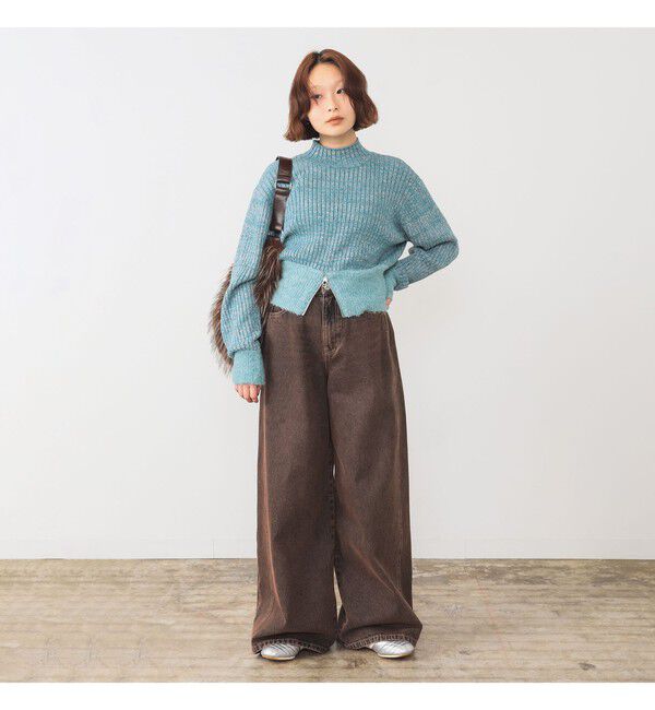 Ray BEAMS 「メランジ リブ ハイネック ニット」|ニット・セーター|