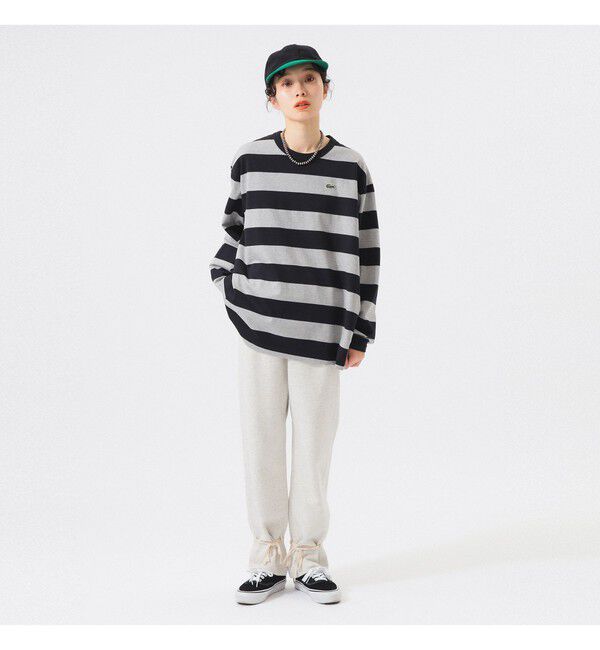 BEAMSBOY「【別注】LACOSTE / ボーダー ロングスリーブ Tシャツ」|Tシャツ・カットソー|