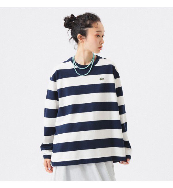 BEAMSBOY「【別注】LACOSTE / ボーダー ロングスリーブ Tシャツ」|Tシャツ・カットソー|