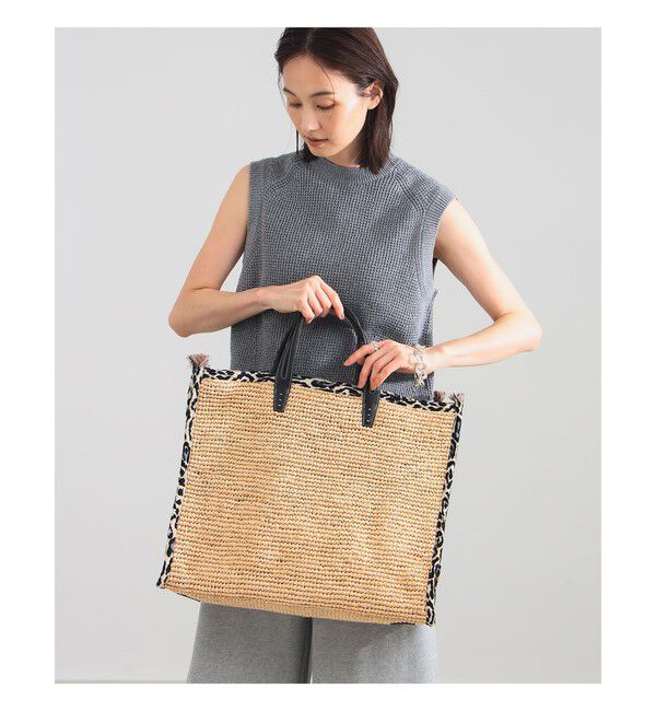 Demi-Luxe BEAMS 「A VACATION / TANK ラフィア LEOPARD トートバッグ」|トートバッグ|LEOPARD