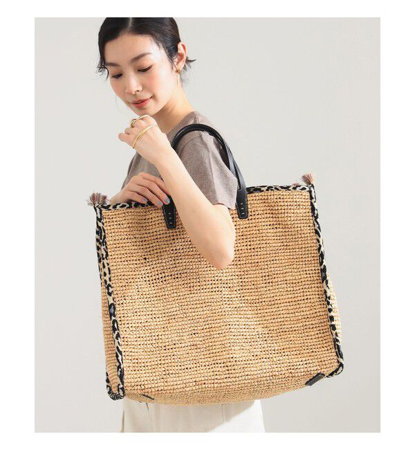 Demi-Luxe BEAMS 「A VACATION / TANK ラフィア LEOPARD トートバッグ」|トートバッグ|