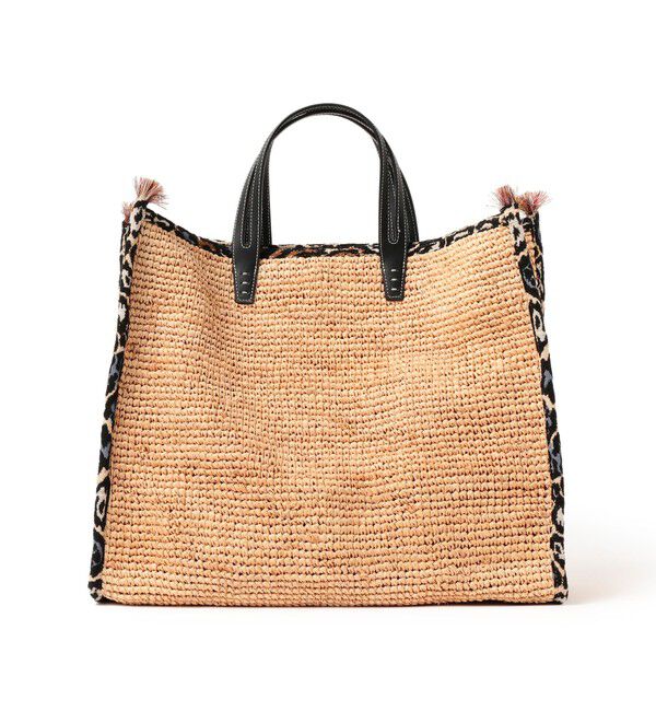 Demi-Luxe BEAMS 「A VACATION / TANK ラフィア LEOPARD トートバッグ」|トートバッグ|