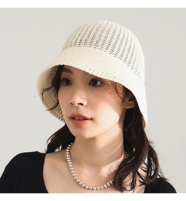 Demi-Luxe BEAMS 「〈WOMEN〉KIJIMA TAKAYUKI /  ポリエステル 和紙ニット メトロハット」|ハット|IVORY