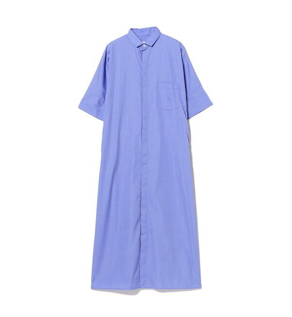 Demi-Luxe BEAMS 「TICCA / テント ハーフスリーブ シャツ ワンピース」|ワンピース|BLUE