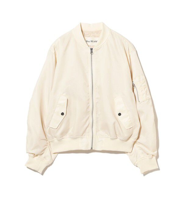 Ray BEAMS 「ギャザー アーム MA-1」|ブルゾン・スタジャン|