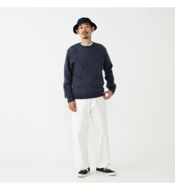 BEAMS PLUS「ストレッチ モヘヤ クルーネック ニット」|ニット・セーター|