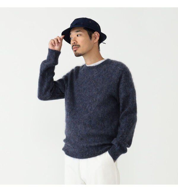 BEAMS PLUS「ストレッチ モヘヤ クルーネック ニット」|ニット・セーター|