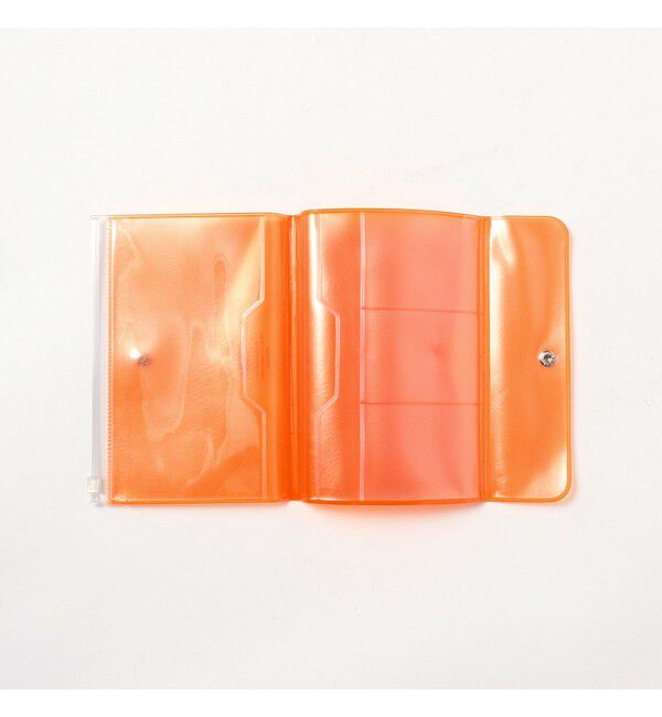 BEAMS「【別注】nahe(R) / トラベル オーガナイザー クリア オレンジ」|ステーショナリー|