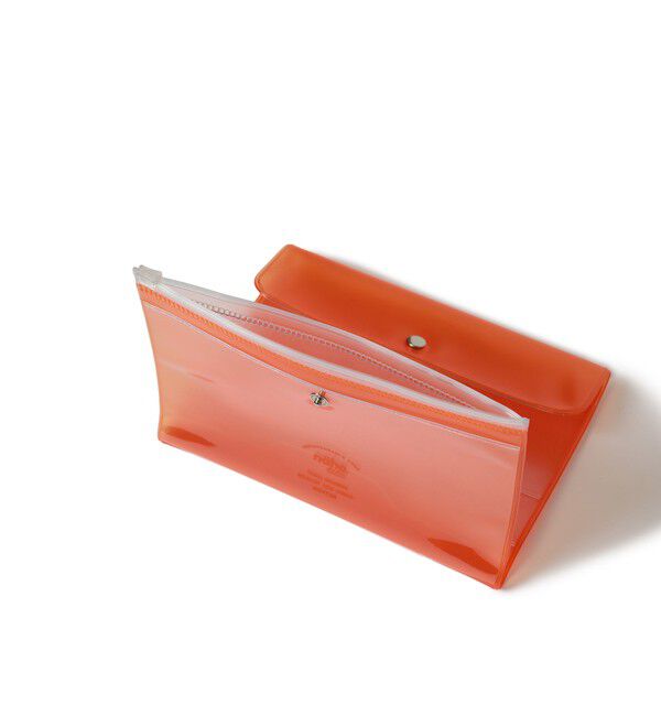 BEAMS「【別注】nahe(R) / トラベル オーガナイザー クリア オレンジ」|ステーショナリー|