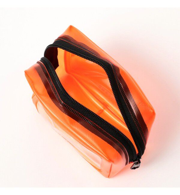 BEAMS「nahe(R) / パッキングポーチ SS クリア オレンジ」|ステーショナリー|