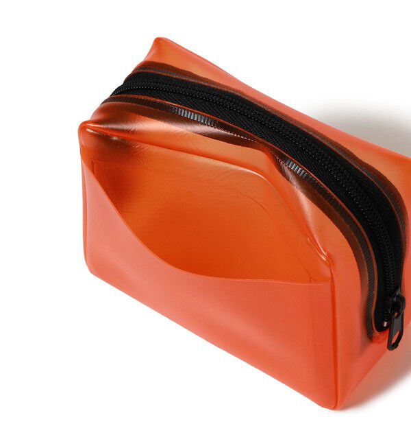 BEAMS「nahe(R) / パッキングポーチ SS クリア オレンジ」|ステーショナリー|