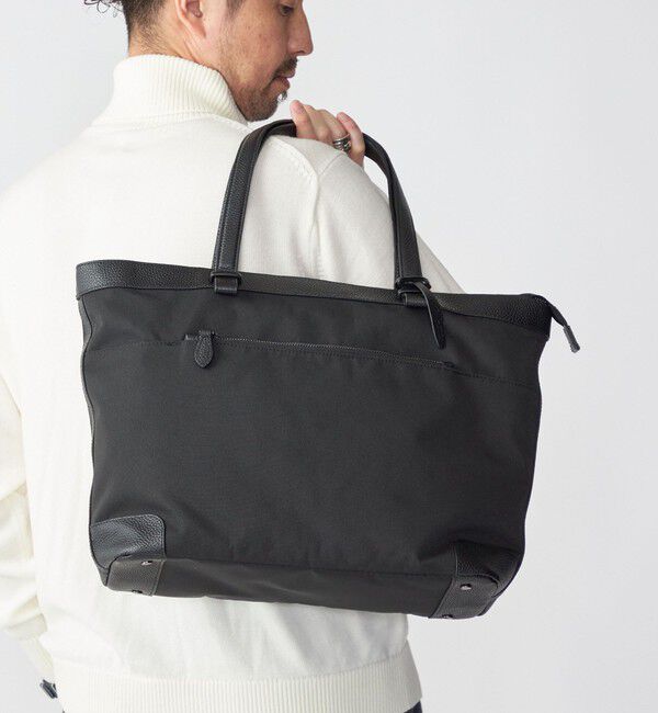 SHIPS「SHIPS: シュリンクレザー &times; ファブリック コンビ トートバッグ」|トートバッグ|