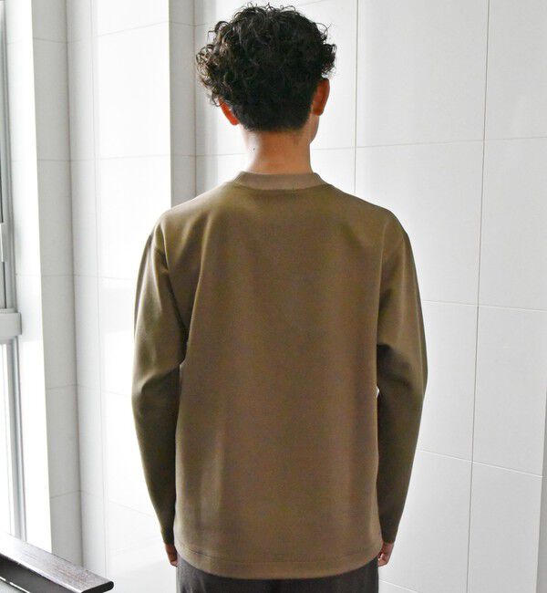 SHIPS「SHIPS:  ハイゲージ クルーネック ダンボールニット 長袖Tシャツ」|Tシャツ・カットソー|