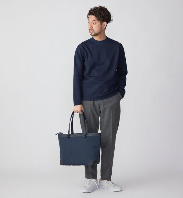 SHIPS「SHIPS:  ハイゲージ クルーネック ダンボールニット 長袖Tシャツ」|Tシャツ・カットソー|