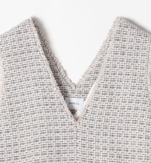 SHIPS any「SHIPS any: ツイード Aライン ジャンパースカート」|ワンピース|