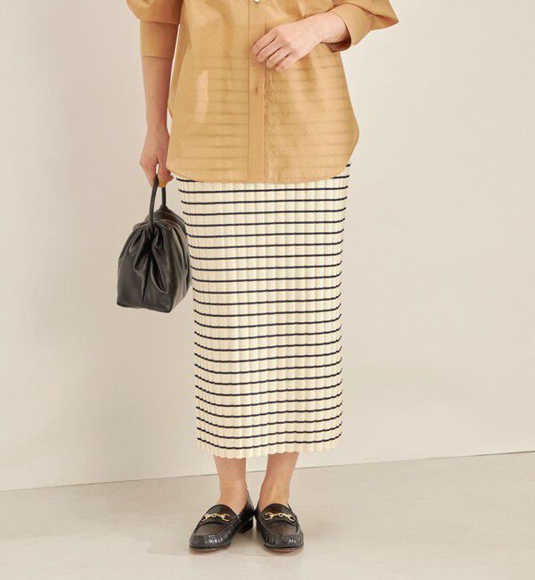 SHIPS for women「〈手洗い可能〉フェルガナ コットン ランダム リブ タイト スカート ◇」|スカート|