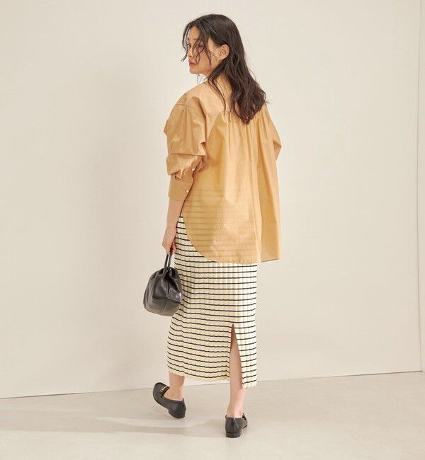 SHIPS for women「〈手洗い可能〉フェルガナ コットン ランダム リブ タイト スカート ◇」|スカート|